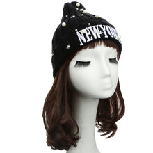 Casual Beanie Men Hat Letter Embroidery Pearl Warm Hip-Hop Cool Knitted Cap Headwear TIML66 TIML66
