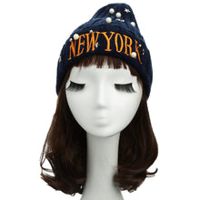 Casual Beanie Men Hat Letter Embroidery Pearl Warm Hip-Hop Cool Knitted Cap Headwear TIML66 TIML66