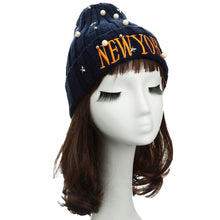 Casual Beanie Men Hat Letter Embroidery Pearl Warm Hip-Hop Cool Knitted Cap Headwear TIML66 TIML66