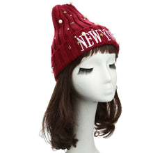 Casual Beanie Men Hat Letter Embroidery Pearl Warm Hip-Hop Cool Knitted Cap Headwear TIML66 TIML66