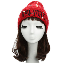 Casual Beanie Men Hat Letter Embroidery Pearl Warm Hip-Hop Cool Knitted Cap Headwear TIML66 TIML66