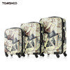 Patterned Suitcases Sets Kids Children Bagages Roulettes Designer Hard Shell Luggage Women Retro Travel Set Trolley 20"24"28" TIML66 TIML66