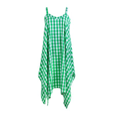 Plaid Women Dress Sweetheart Neck Spaghetti Strap Eelegant Dress Casual Evening Party Dress Green TIML66 TIML66