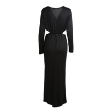 plus size sexy women maxi dress plunge v neck cut out long sleeve bodycon long party dresses vestidoxxxl TIML66