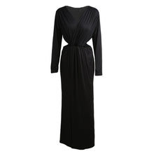 plus size sexy women maxi dress plunge v neck cut out long sleeve bodycon long party dresses vestidoxxxl TIML66