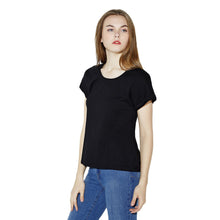 plus size tops o neck short sleeve t-shirts women sexy backless crop tops casual basic t-shirts tees black TIML66