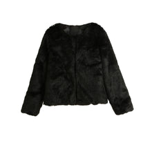 Plus Size Women Faux Mink Fur Coat Open Front Round Neck Long Sleeve Fluffy Warm Outerwear Overcoat XXXL Abrigos Mujer TIML66 TIML66