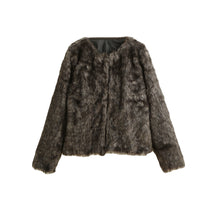 Plus Size Women Faux Mink Fur Coat Open Front Round Neck Long Sleeve Fluffy Warm Outerwear Overcoat XXXL Abrigos Mujer TIML66 TIML66