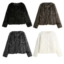 Plus Size Women Faux Mink Fur Coat Open Front Round Neck Long Sleeve Fluffy Warm Outerwear Overcoat XXXL Abrigos Mujer TIML66 TIML66