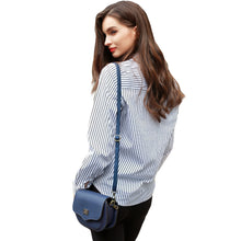 plus size women blouses clothing striped print long sleeve white pocket-shirts women tops vintage ladies blouse blusa TIML66