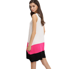 plus size women casual dresses round neck sleeveless pocket dress patchwork sexy party mini dress vestido de festa TIML66