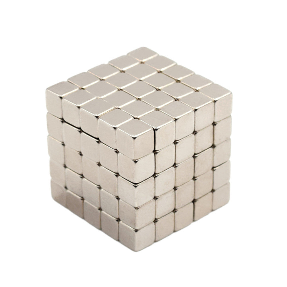 kids toys 5mm neodymium magnetic cube diy puzzle set 3d magnet puzzle forchildren 1pieces silver magnetic balls TIML66