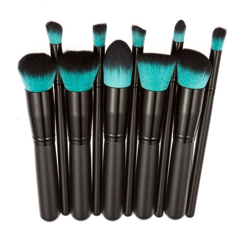 10pcs makeup brush set powder foundation brush eyebrow eyeshadow cosmetic tools toiletry kit for women TIML66
