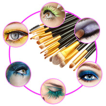 20pcs makeup brushes eyeshadow lip eyeliner facial makeup brush set foundation powder brushes with flannel bag TIML66