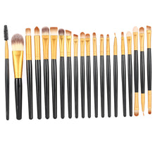 20pcs makeup brushes eyeshadow lip eyeliner facial makeup brush set foundation powder brushes with flannel bag TIML66