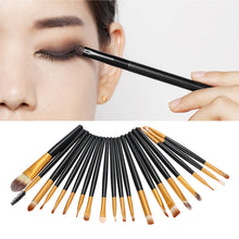 20pcs makeup brushes eyeshadow lip eyeliner facial makeup brush set foundation powder brushes with flannel bag TIML66