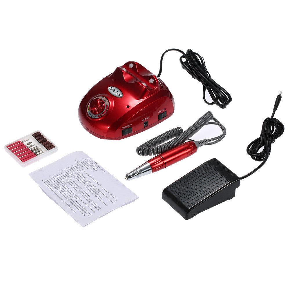 nail art salon manicure pedicure kit 220v electric nail drill file machine with emery rods and sand bits nail tools TIML66
