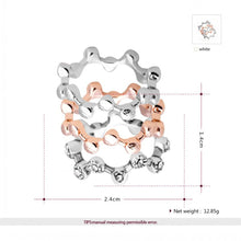 roxi 3pcs austrian crystal stackable rings beauty wave band ring bride wedding engagement love ring jewelry for women TIML66