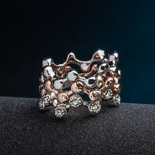 roxi 3pcs austrian crystal stackable rings beauty wave band ring bride wedding engagement love ring jewelry for women TIML66