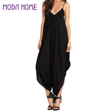 Rompers Women Jumpsuit Deep V Neck Spaghetti Straps Maxi Long Rompers Pants Black TIML66 TIML66
