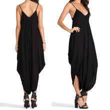 Rompers Women Jumpsuit Deep V Neck Spaghetti Straps Maxi Long Rompers Pants Black TIML66 TIML66