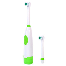 Rotary Electric Toothbrush No Rechargeable Tooth Brush Electric With 2 Brush Heads Blue Dental Care LE4 TIML66
