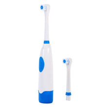 Rotary Electric Toothbrush No Rechargeable Tooth Brush Electric With 2 Brush Heads Blue Dental Care LE4 TIML66