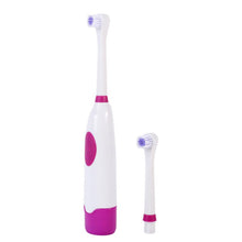 Rotary Electric Toothbrush No Rechargeable Tooth Brush Electric With 2 Brush Heads Blue Dental Care LE4 TIML66