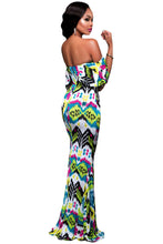 Ruffles Off Shoulder Boho Long Dress Beach Floor Length Printed Dress Women Long Sundress Bohemia Dress TIML66 TIML66