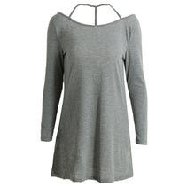 sexy back backless women t-shirts dress o neck long sleeve solid casual dress elegant ladies party mini dresses vestido TIML66