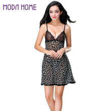 sexy costumes women babydoll dress stone print lace sheer mesh spaghetti strap sleepwear nightgown sexy lingerie with g-string TIML66
