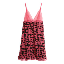 sexy costumes women babydoll dress stone print lace sheer mesh spaghetti strap sleepwear nightgown sexy lingerie with g-string TIML66