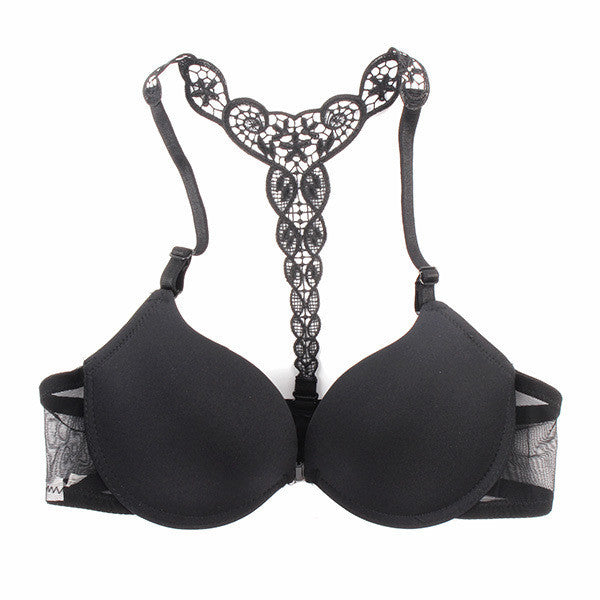 sexy push up bras for women front closure lace racer back racerback bra smooth 32 3b4 TIML66