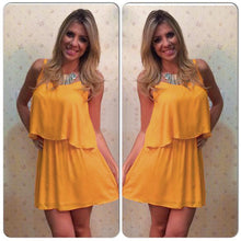 Sexy Women Two Pieces Chiffon Dress Spaghetti Straps Vestidos Tank Top Pleated Mini Dress Roupa Feminina Yellow TIML66 TIML66