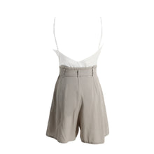 Sexy Women Backless Bodysuit Splice V-Neck Spaghetti Strap Playsuit Casual Short Rompers Zip Side Womans Jumpsuit  TIML66 TIML66