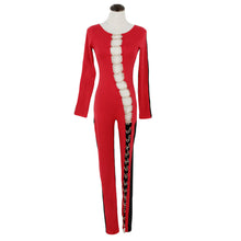Sexy Women Bandage Jumpsuit Hollow Out Bodycon Jumpsuit Round Neck Long Sleeve Club Rompers Plus Size TIML66 TIML66