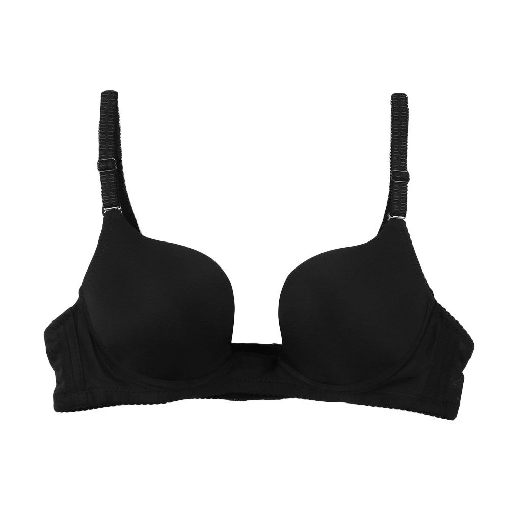 Sexy Women Bra Seamless Deep U-Shaped Push Up Bra Underwire Padded Bralette Women Underwear WhiteBlackBeige TIML66 TIML66