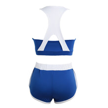 Sexy Women Bra Two-piece Contrast Color Racerback Crop Top Women Vest Shorts Tracksuits Push Up Tops TIML66 TIML66