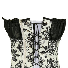 sexy women corset waist cincher print mesh patchwork bowknot lace up zipper back strapless lace tops corset overbust TIML66