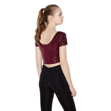 sexy women crop top sequined open back round neck women tops short sleeve solid bodycon fit sexy tee blusa TIML66
