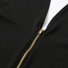 sexy women deep v neck wrap bodycon dress front zipper backless clubwear ukraine club party midi dress black vestidos de renda TIML66