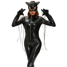Sexy Women Halloween Themed Outfits 3pcs Sets Costume Bodycon Black Elfe Jumpsuit Long Sleeve Ghost ClothingGlove Mask Cosplay TIML66 TIML66