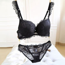 Sexy Women Lace Push Up Deep V Bra and Panty Set Underwire Bras Underwear Lingerie Outfits TIML66