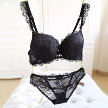 Sexy Women Lace Push Up Deep V Bra and Panty Set Underwire Bras Underwear Lingerie Outfits TIML66