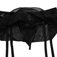 Sexy Women Panties Lace Mesh Garter Belt with G-string Suspender Thong Lingerie Underwear Black Crotchless Panties Costumes TIML66 TIML66