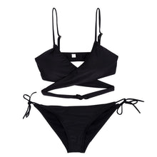 sexy womens bandage set push up padded bra swimsuit bathing swimwear TIML66