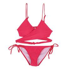 sexy womens bandage set push up padded bra swimsuit bathing swimwear TIML66