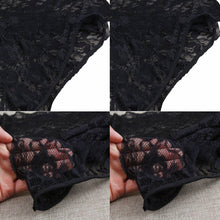 Sexy Women's Black Thin Lace Bra Tops + Panty Underwear Sets Breathable Hollow Out Crop Tops TIML66