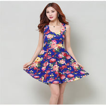 Sexy Women's Floral Sleeveless Short Mini Dress Body-con Casual Beach Sundress TIML66