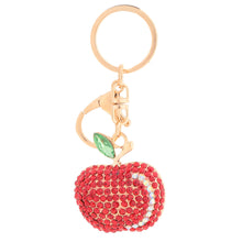 Shining Crystal Rhinestone Cute Fruit Key Ring Zinc Alloy Car Key Chain Purse Bag Charm Accessory Gift TIML66 TIML66